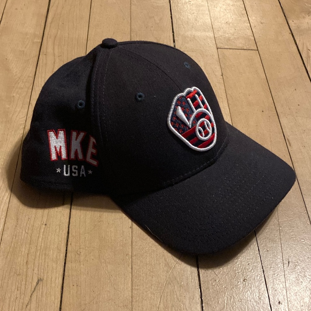 New Era 39Thirty 2024 4th of July Brewers cap